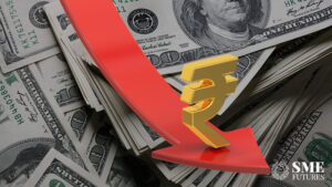 Rupee falls against dollar