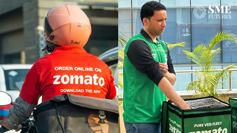 zomato uniform colour red and green