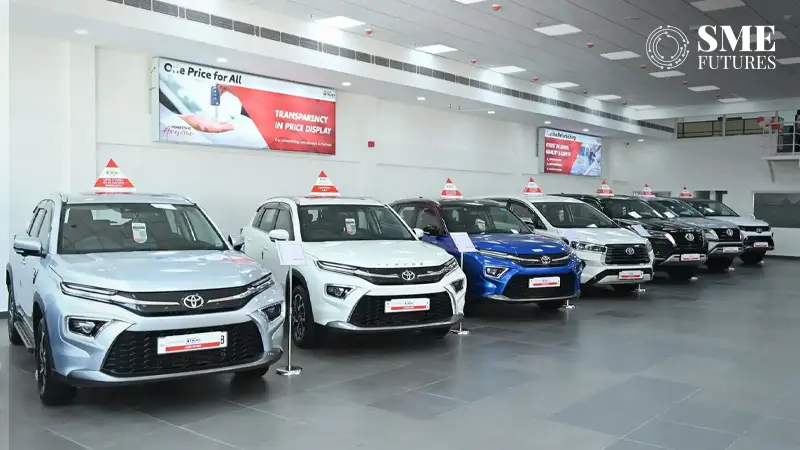 Auto showroom depicting Auto sales in festive season